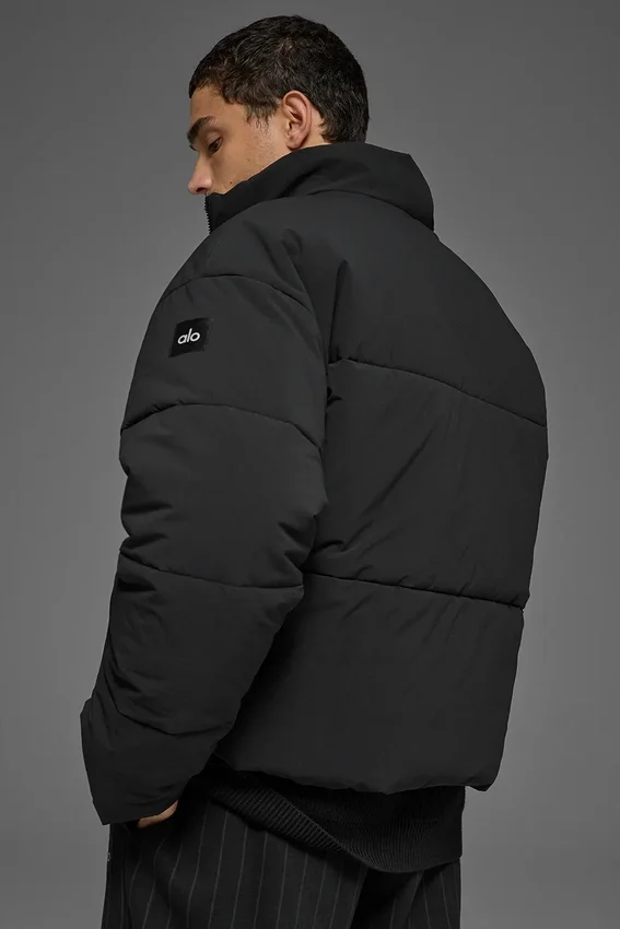 Stretchvävd Street Puffer – Svart