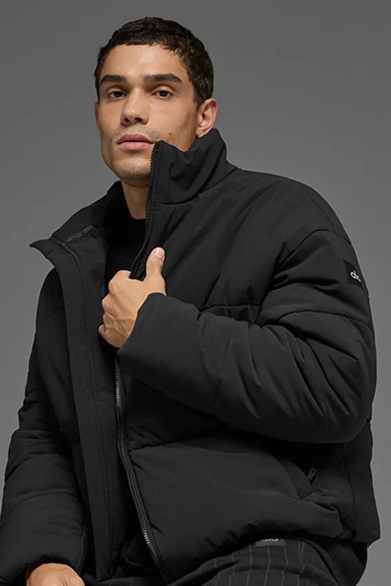 Stretchvävd Street Puffer – Svart