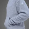 Strickad huvtröja med struktur – Winter Frost