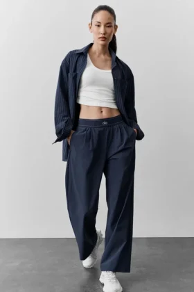 Suit up-byxor (Shorts) – marinblå