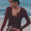Sunlit-kofta – Summer Romance Red