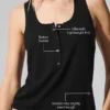Supernatural Stickat Henley Tank – svart