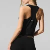 Supernatural Stickat Henley Tank – svart