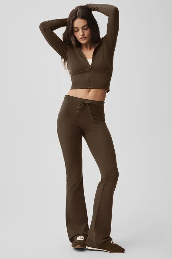 Sway Bootcut-mjukisbyxor – Espresso
