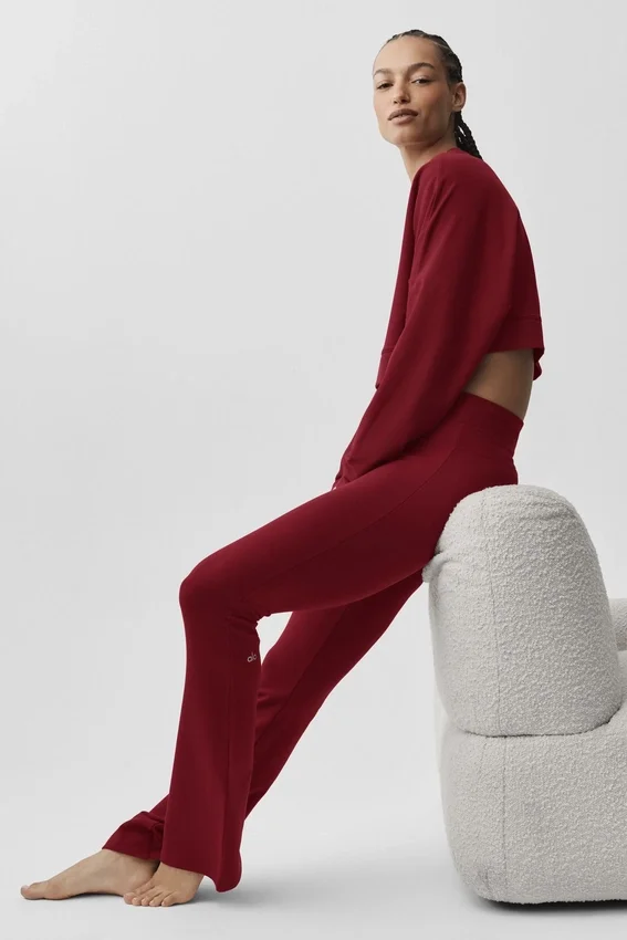 Sway Bootcut-mjukisbyxor – Summer Romance Red