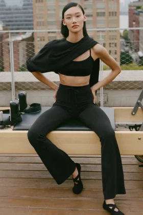 Sway Bootcut-mjukisbyxor – Svart