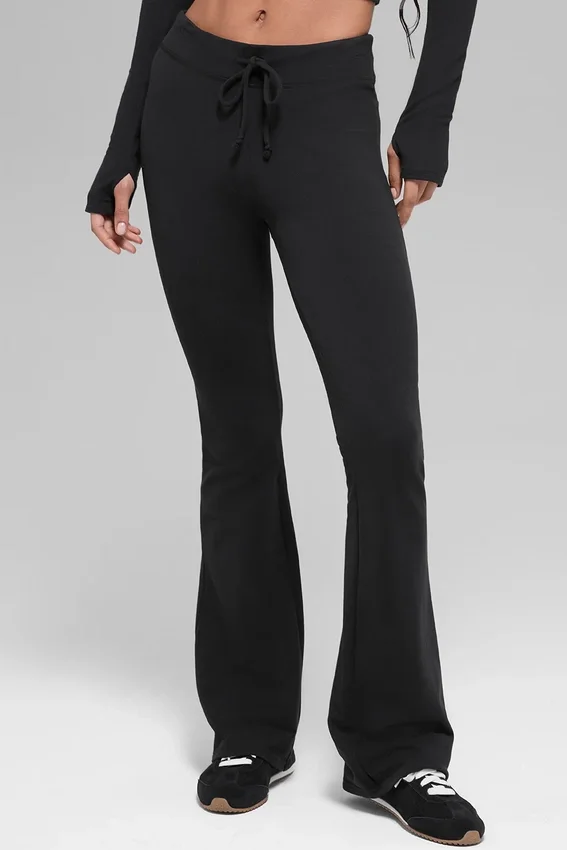 Sway Bootcut-mjukisbyxor – Svart