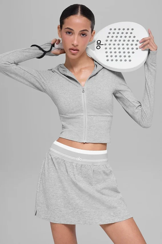 Sway-huvtröja med hel dragkedja – Athletic Heather Grey