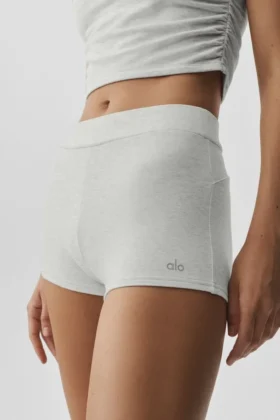 Sway My Way Micro Shorts – vit melerad