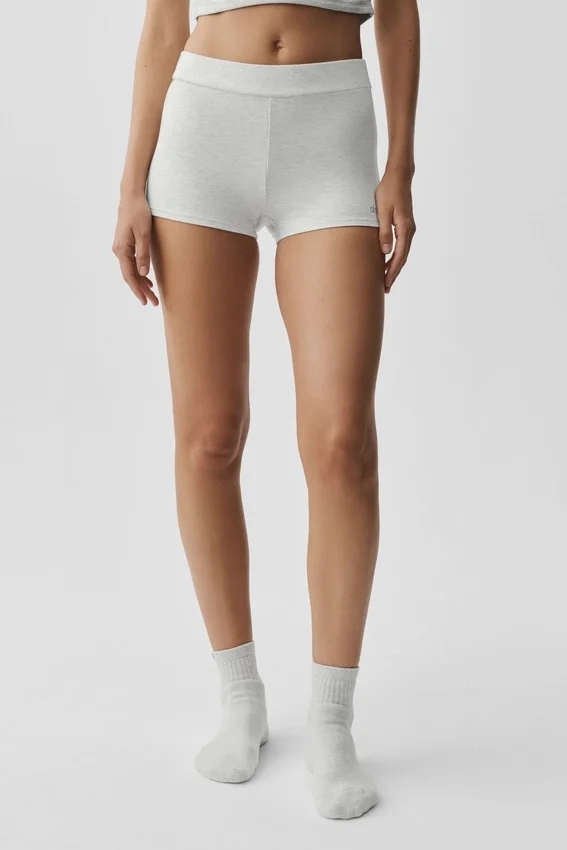 Sway My Way Micro Shorts – vit melerad