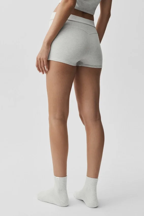 Sway My Way Micro Shorts – vit melerad