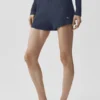 Sweater High-Waist Sunlit Shorts – Navy