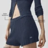 Sweater High-Waist Sunlit Shorts – Navy