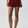 Sweater High-Waist Sunlit Shorts – Summer Romance Red