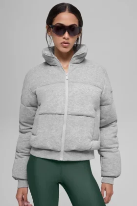 Sweatshirt-pufferjacka – Athletic Heather Grey