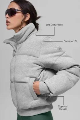 Sweatshirt-pufferjacka – Athletic Heather Grey