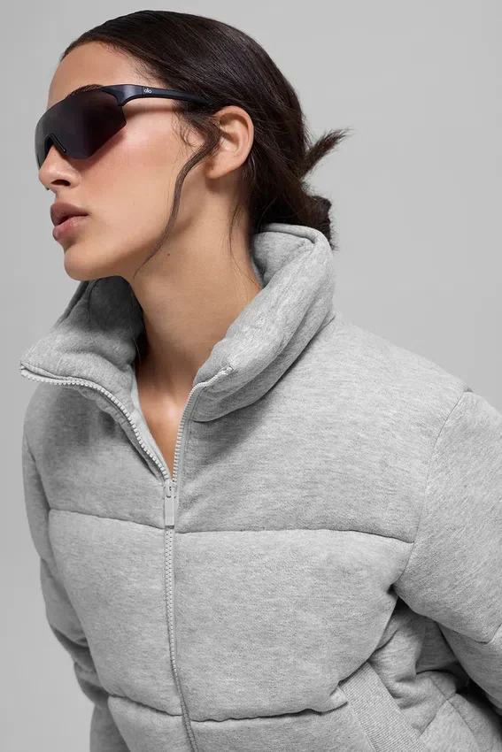 Sweatshirt-pufferjacka – Athletic Heather Grey