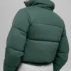 Sweatshirt-pufferjacka – klövergrön