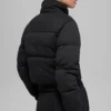 Sweatshirt-pufferjacka – svart