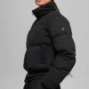 Sweatshirt-pufferjacka – svart