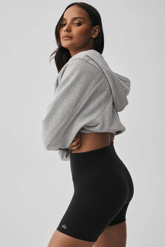 Sweet Escape-huvtröja med dragkedja – Athletic Heather Grey