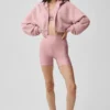 Sweet Escape-huvtröja med dragkedja – Vintage Pink