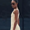 Tennis Club-klänning – Oatmeal/White