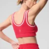 Tennis Club Stickat Bra – Candy Red/White