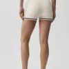 Tennis Club Stickat Hot Short – Elfenben/Marinblå