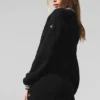 Tennis Club Stickat Knit Full Zip Jacket – Svart/Elfenben
