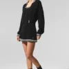 Tennis Club Stickat Knit Full Zip Jacket – Svart/Elfenben
