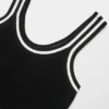 Tennis Club Stickat Knit Tank – Svart/Elfenben