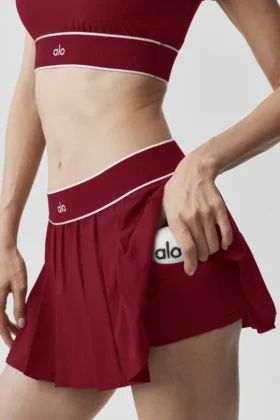 Tenniskjol med låg midja – Summer Romance Red