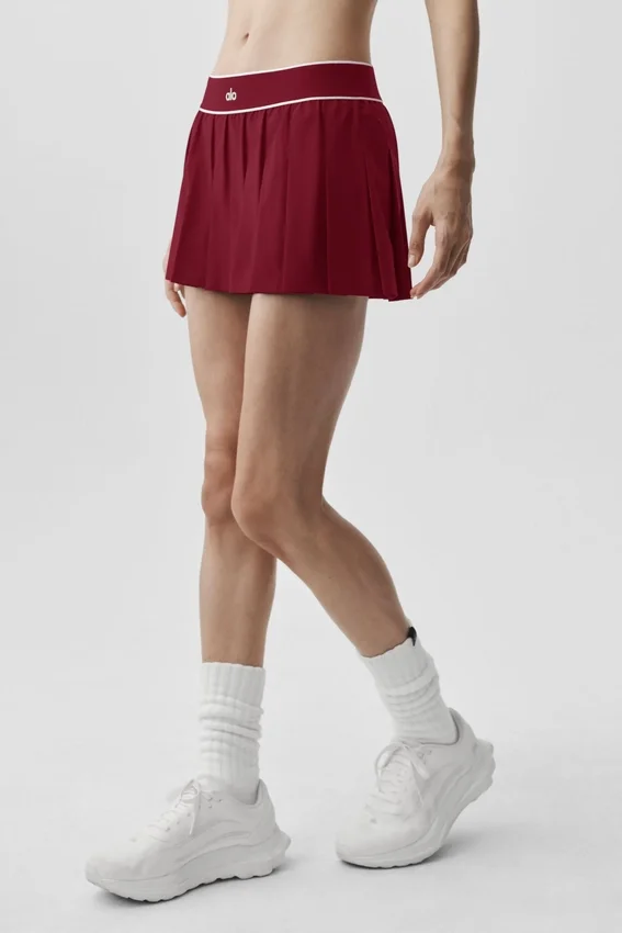 Tenniskjol med låg midja – Summer Romance Red