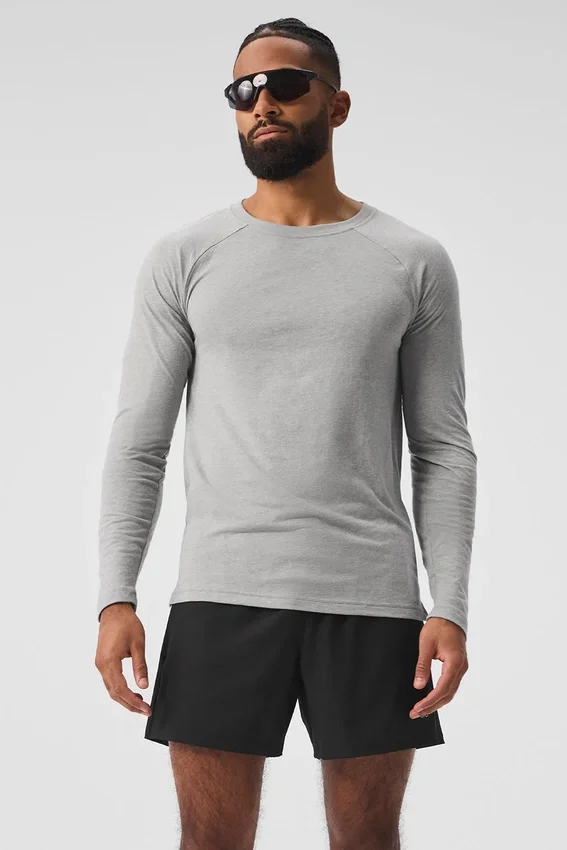 Triumph långärmad T-shirt – Athletic Heather Grey