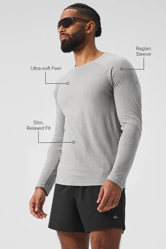 Triumph långärmad T-shirt – Athletic Heather Grey