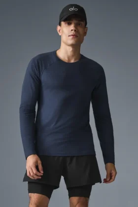 Triumph långärmad T-shirt – marinblå