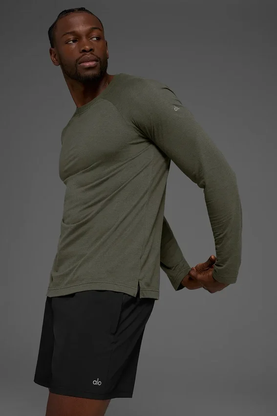 Triumph långärmad T-shirt – Stealth Green