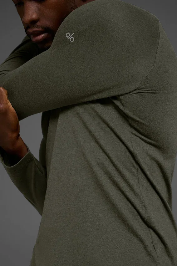 Triumph långärmad T-shirt – Stealth Green