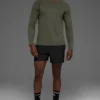 Triumph långärmad T-shirt – Stealth Green