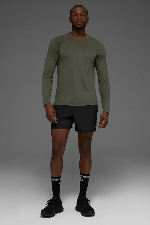 Triumph långärmad T-shirt – Stealth Green