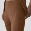 Tröjliknande High-Waist-byxor med raka ben – Sun Kissed Brown