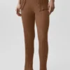 Tröjliknande High-Waist-byxor med raka ben – Sun Kissed Brown