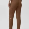 Tröjliknande High-Waist-byxor med raka ben – Sun Kissed Brown
