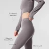 Tvättad High-Waist Alosoft-capri med ikonisk 90-talsstil – Cool Grey Wash