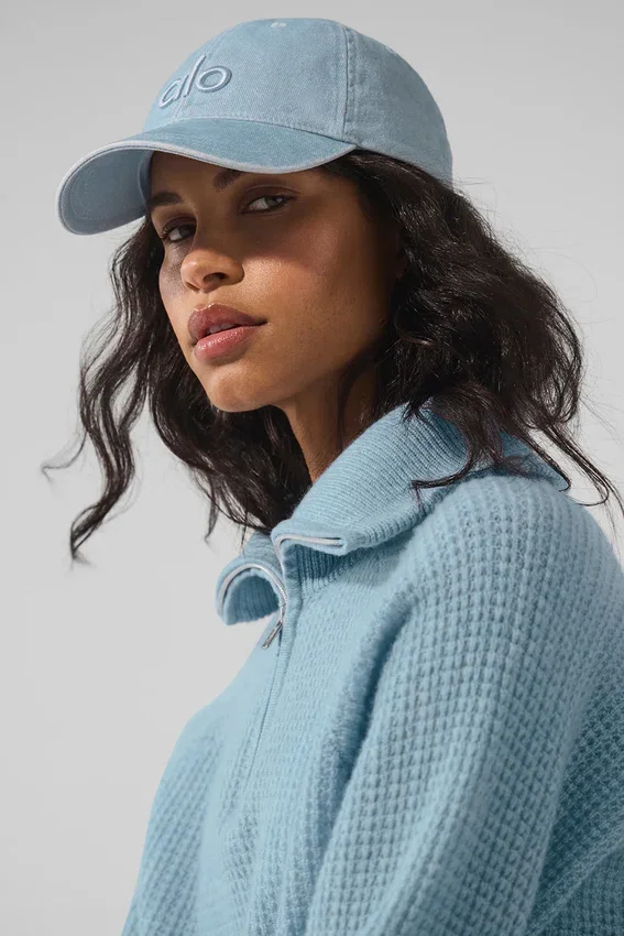 Tvättad Off-Duty-kepsa – Ljus denim