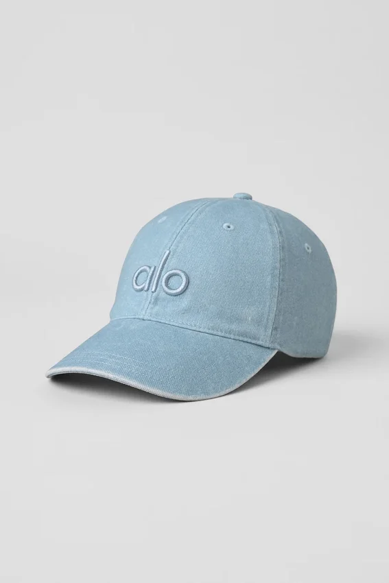 Tvättad Off-Duty-kepsa – Ljus denim