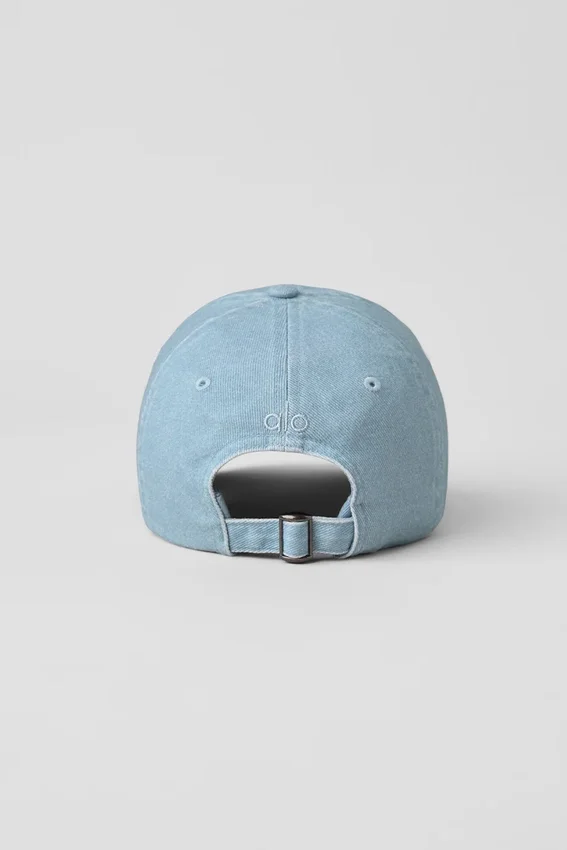 Tvättad Off-Duty-kepsa – Ljus denim