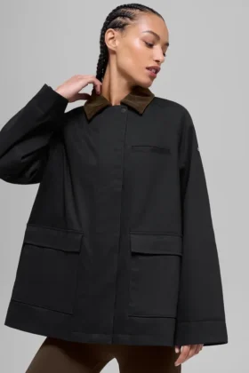 Twill Barn Jacket – Black/Espresso