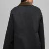 Twill Barn Jacket – Black/Espresso